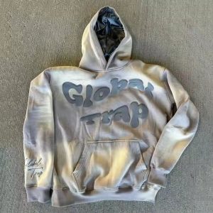 Custom Vintage Tie Dye Washed Sun Faded Pullover Puff Print Hoodie 500 Gsm Heavy Weight 100% Cotton Satin Lined Hoodies