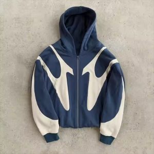 Embroidery Printing Manufacturer Custom Mock up Oversized Hoodie 450Gsm 100% Cotton French Terry Zip up Patchwork Hoodies