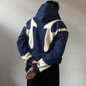 Embroidery Printing Manufacturer Custom Mock up Oversized Hoodie 450Gsm 100% Cotton French Terry Zip up Patchwork Hoodies