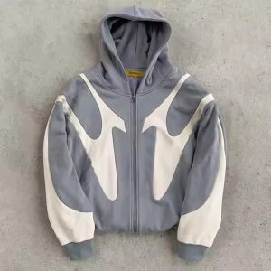 Embroidery Printing Manufacturer Custom Mock up Oversized Hoodie 450Gsm 100% Cotton French Terry Zip up Patchwork Hoodies