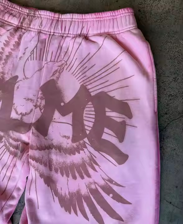Custom 2025 New Streetwear Sweat Pants French Terry Cotton Vintage Sun Faded Acid Wash Wide Leg Baggy Sweatpants Women