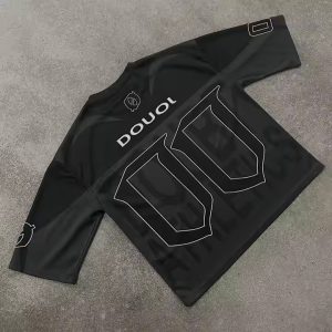 Custom Logo Printed Sportswear Soccer Cropped Boxy Cropped T Shirt Sports Wear Mesh American Football Jersey for Men