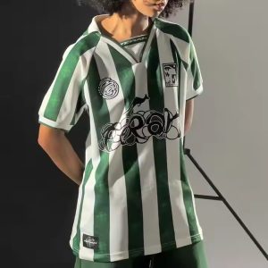 Custom Polo V Neck Striped Jersey T shirt Polyester Printed Sublimation Embroidery Logo Football T Shirts for Men