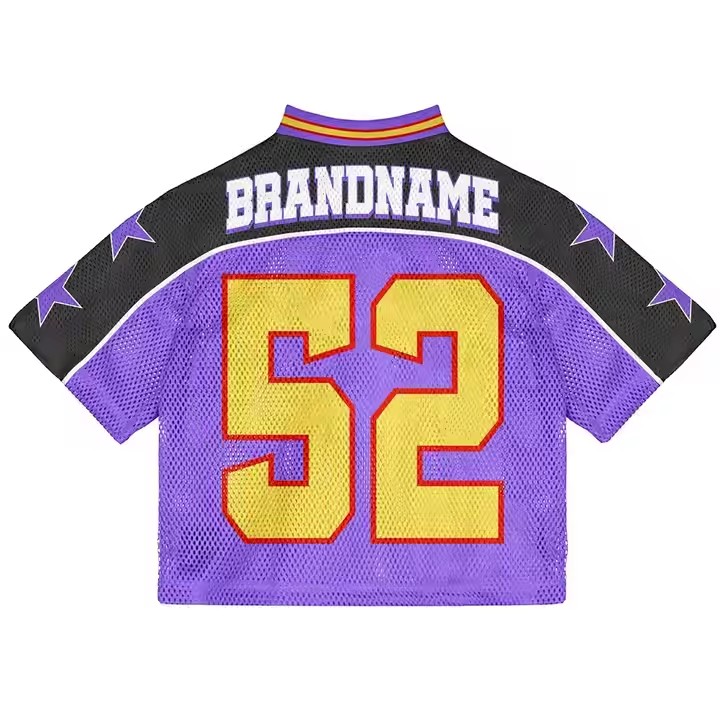 High Quality Mesh Tshirt Custom Team Sportswear Uniform Sublimation Oversized Hip Hop Football Jersey for Men