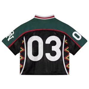 Custom Streetwear Sportswear Men Boxy Jersey V Neck Shirt Polyester Embroidery Sublimation American Football Jerseys T-Shirt
