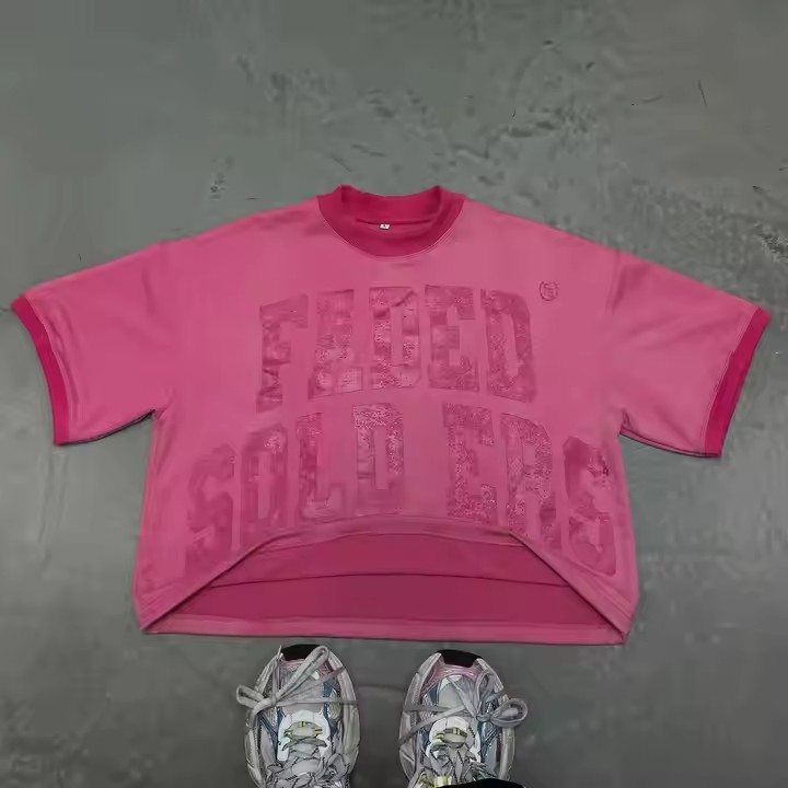 Custom Logo 100% Cotton High Quality Vintage Acid Wash Tees Faded Oversized Cropped Top Boxy Fit T Shirt for Men