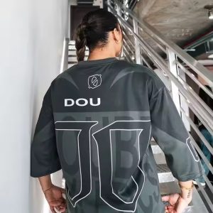 Custom Logo Printed Sportswear Soccer Cropped Boxy Cropped T Shirt Sports Wear Mesh American Football Jersey for Men