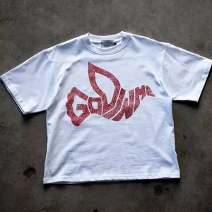 Custom Heavyweight BrandTee Shirt Men Screen Print Cut and Sew T-Shirt High Quality 250 Gsm Raw Hem Boxy Cropped T Shirts
