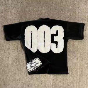 Custom Men Drop Shoulder Heavy Cotton Crew Neck Tee Oversized Applique Patch Embroidery Distressed Boxy Cropped T Shirt Men