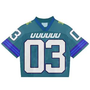 Custom Sports Streetwear Vintage Oversize Man Soccer Football T Shirt Boxy Mesh Cropped Retro Jerseys for Men