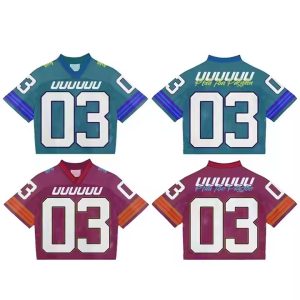 Custom Sports Streetwear Vintage Oversize Man Soccer Football T Shirt Boxy Mesh Cropped Retro Jerseys for Men