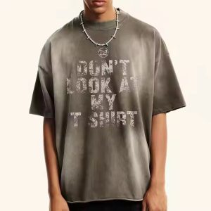 Custom Dtg Silk Screen Printing Logo Oversized Boxy T Shirt Sun Faed Coton Heavyweight Acid Wash Vintage Sunfaed T Shirts