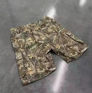Custom Summer All Over Real Tree Digital Print Hunting Camouflage Baggy Short Pants Cavas Twill Camo Cargo Shorts Men