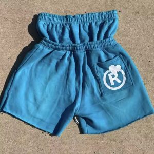 Custom Mens Distressed Embroidery Sweat Shorts Streetwear Heavyweight Cotton French Terryh Acid Washed Double Waist Shorts