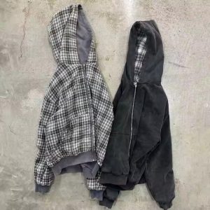 Reversible Double Layer Zipper hoodie