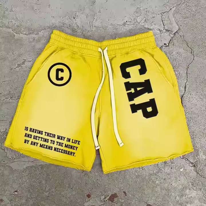 Custom High Quality Sweatshirt Shorts French Terry Cotton Sweatshirt Shorts Raw Hem Acid Wash Summer Shorts