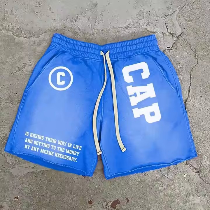 Custom High Quality Sweatshirt Shorts French Terry Cotton Sweatshirt Shorts Raw Hem Acid Wash Summer Shorts