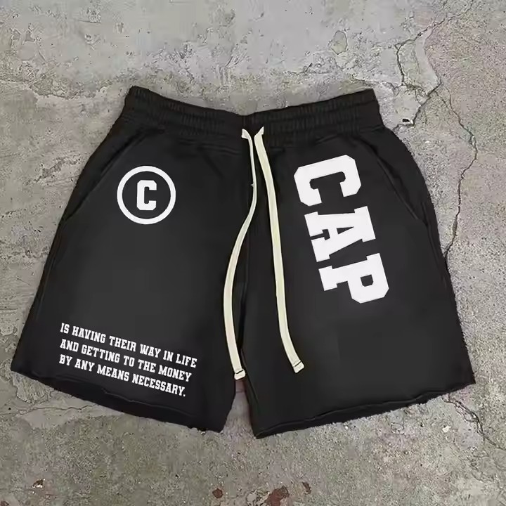 Custom High Quality Sweatshirt Shorts French Terry Cotton Sweatshirt Shorts Raw Hem Acid Wash Summer Shorts