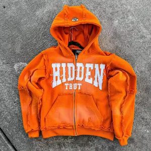 Custom 2025 Streetwear Heavy Weight Rhinestone Hoodie Reverse Stitch Patch Distressed Embroidery Vintage Washed Zip up Hoodie