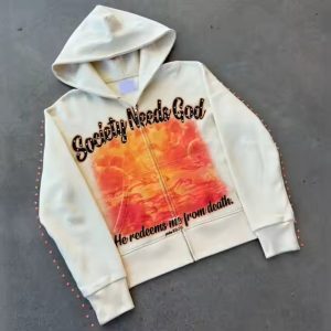 Custom 450 Gsm French Terry Graphic Fleece Heavyweight Zip up Hoodie Unisex 100% Cotton Zipper Rhinestone Hoodie for Men