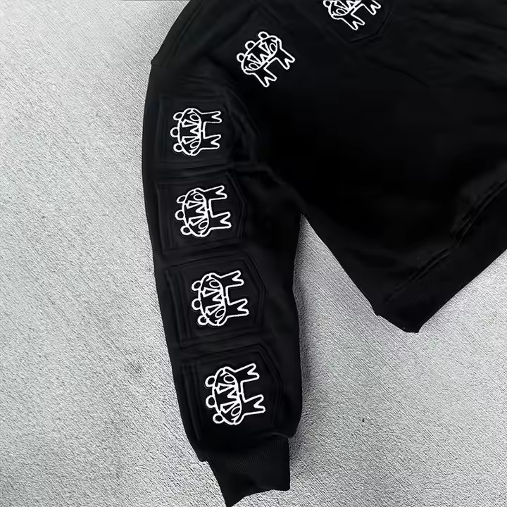 Custom Full Multi Pockets Zip up Oversized Cropped Hoodie Men Unisex Embroidery Print Heavyweight Hoodies