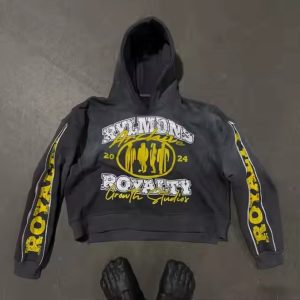 Custom Zipper Sleeve DTG Printing French Terry 100% Cotton Vintage Acid Washed Pullover Men's Hoodie