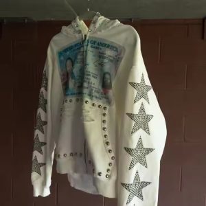 Custom Heavyweight Acid Wash Oversize Hoodie Sunfad Oversized Men Hoodie Rhinestone Reserve Seam Boxy Worn Effect Hoodie for Men
