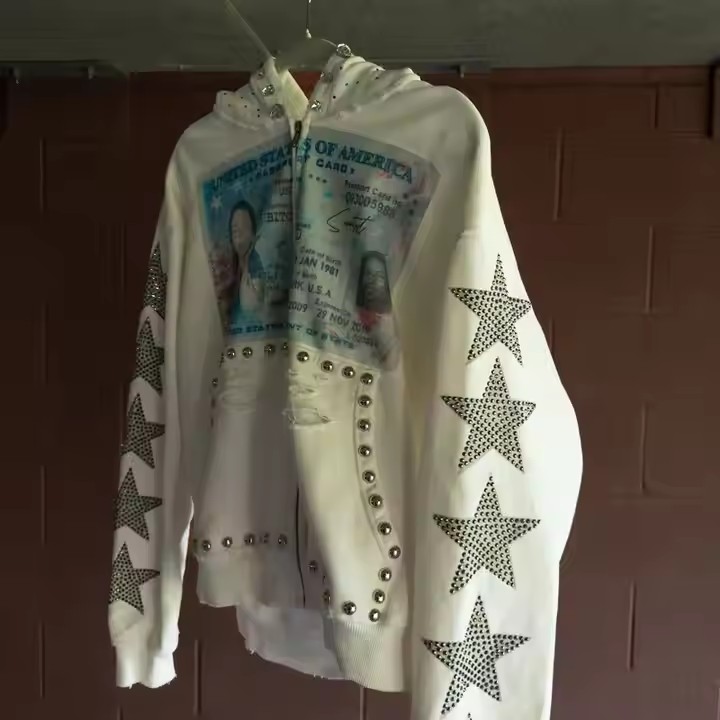 Custom Heavyweight Acid Wash Oversize Hoodie Sunfad Oversized Men Hoodie Rhinestone Reserve Seam Boxy Worn Effect Hoodie for Men