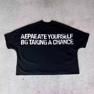 2025 Custom Graphic Crew Neck Drop Shoulder Heavyweight T-Shirts Oversized Cropped Boxy Fit T Shirt for Men