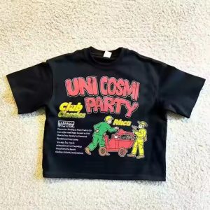 High Quality Custom Cotton Heavyweight Streetwear Graphic Tee DTG Print Short Sleeve Baggy Cropped Boxy T Shirt Men