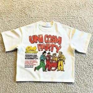High Quality Custom Cotton Heavyweight Streetwear Graphic Tee DTG Print Short Sleeve Baggy Cropped Boxy T Shirt Men