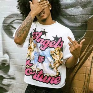 High Quality Custom Cotton Heavyweight Streetwear Graphic Tee DTG Print Short Sleeve Baggy Cropped Boxy T Shirt Men